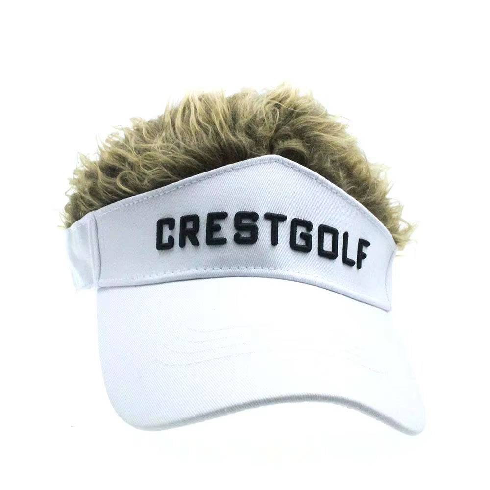 Adjustable Fake Hair Golf Cap Men Hat Wig/ Hair Golf Baseball Caps with Several Colors Available