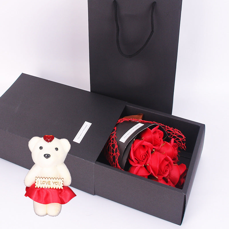 7 Rose Soap Bouquet Gift Box Birthday Gift