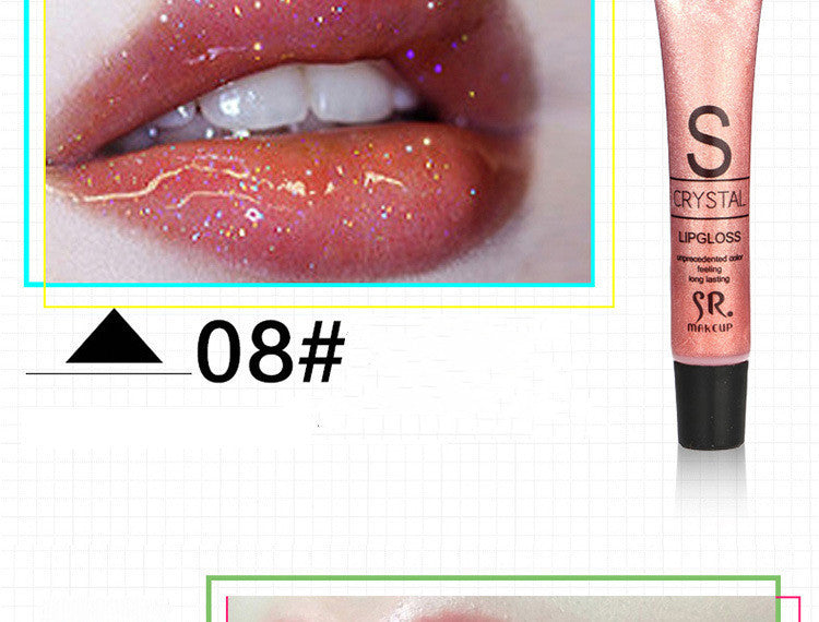 SR Hose Water-sensing Lip Gloss With Pearlescent Gold Moisturizing Temptation Lip Gloss