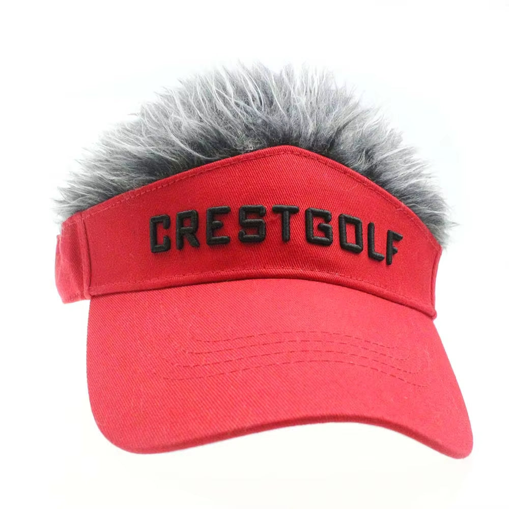 Adjustable Fake Hair Golf Cap Men Hat Wig/ Hair Golf Baseball Caps with Several Colors Available