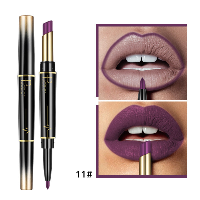 Matte Double-headed Lipstick Lip Liner Lip Lacquer