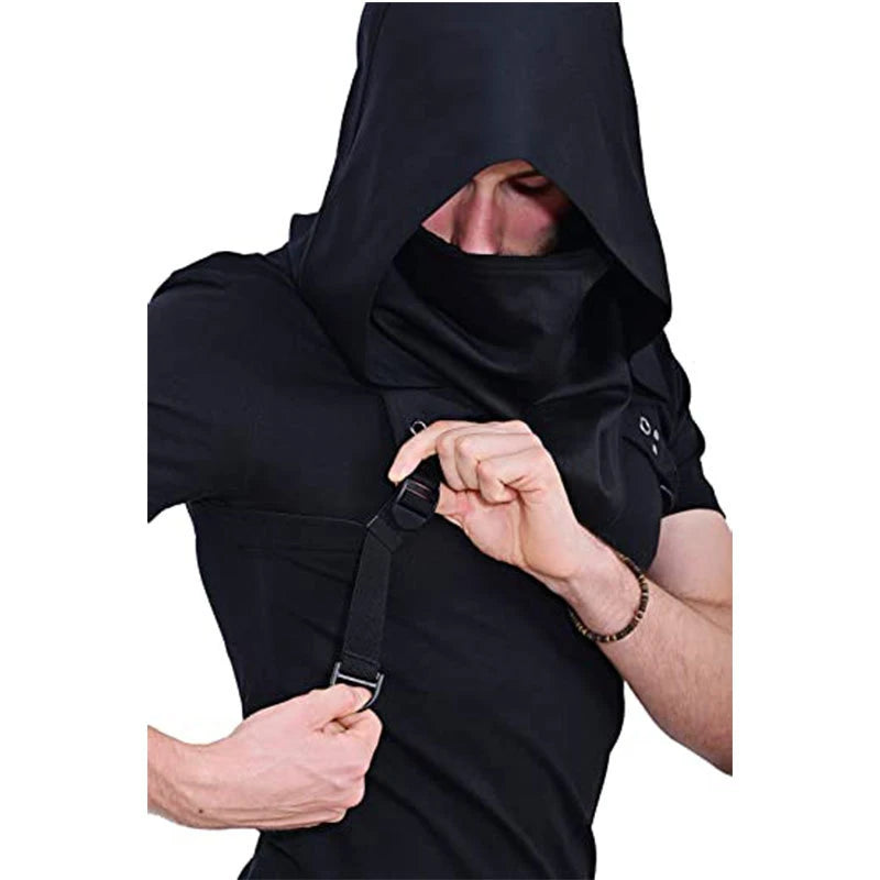 Hooded Cloak Cape Cowl Adult Cyberpunk Costumes Pagan Accessory Cosplay Medieval Assassin Hat Warrior Outfit and Daily Wear