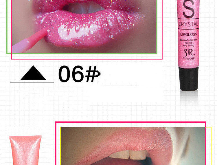 SR Hose Water-sensing Lip Gloss With Pearlescent Gold Moisturizing Temptation Lip Gloss